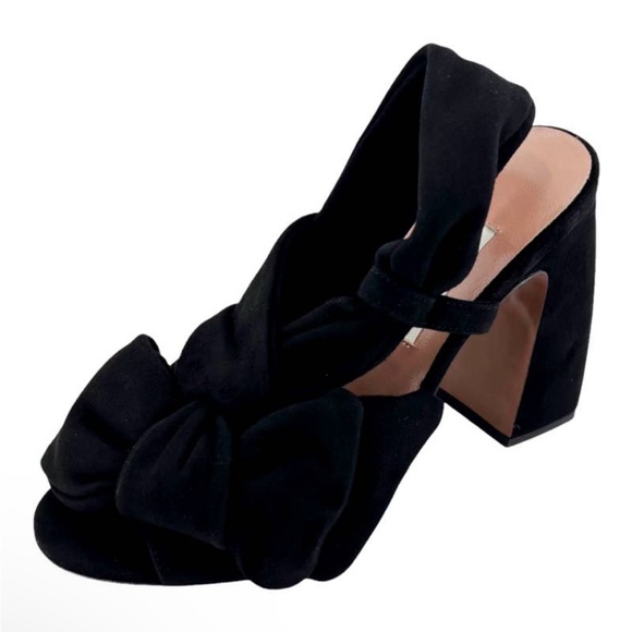L' AUTRE CHOSE Sandals Leather Black Suede Women Sz EU 38.5 NIB $400 - Picture 1 of 12